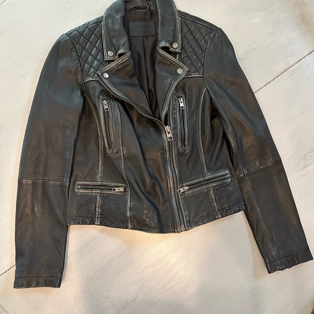 All Saints Black Leather Jacket